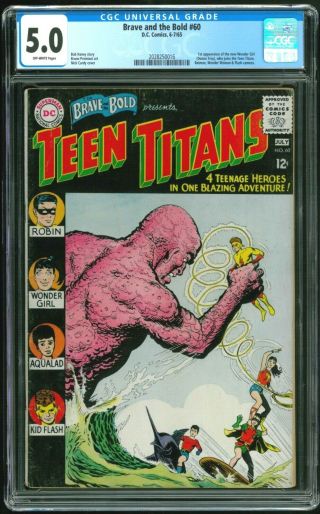 The Brave & The Bold 60 - Cgc 5.  0 (first Appearance Of Donna Troy (wonder Girl))