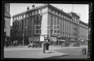 1928 Hotel Albany 51st St Manhattan Nyc York City Old Photo Negative 447b