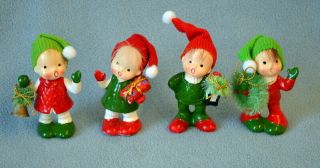 Vintage Napco Christmas Carolers Napcoware Set Of 4 Figurines