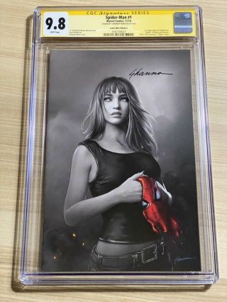 Spider - Man 1 (2019 Marvel) Signed Shannon Maer Comic Nycc Variant Cgc 9.  8