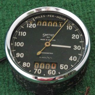 Vintage Smiths Chronometric 120 Mph Speedometer S.  433/3/l Bsa Db Dbd Goldstar