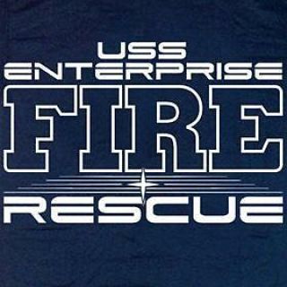 Uss Enterprise Fire & Rescue T - Shirt 2xl