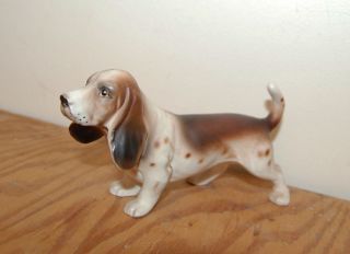 Cute Vintage Porcelain Beagle ? Hunting Dog Figurine Japan