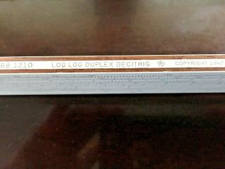 Vintage K&E Keuffel & Esser Co.  NY LOG DUPLEX DECITRIG Slide Rule Leather Case 3