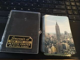Vintage - Arrco Souvenir Of York City Playing Cards W/ Plastic Case