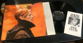 Nm David Bowie “low” Rca Cpl1 - 2030 Us Press 70s Lp W/eno Fan Club Insert