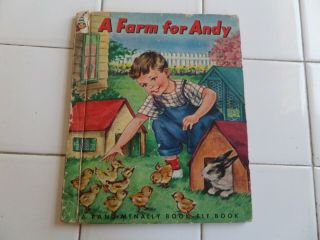 A Farm For Andy,  A Rand Mcnally Book,  1951 (vintage Children 