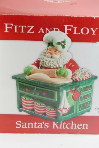 Fitz And Floyd Cookie Jar Santa S Kitchen Holiday Christmas