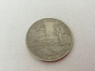 Apollo 11 Memorabilia Coin Made Out Of Space Craft Metal.  “the Eagle Has Landed”