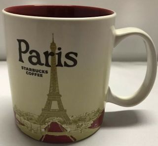 Paris Starbucks Coffee 2015 Collector Series Mug Cup 16 Oz Global Icon Eiffel