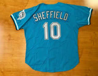 Vintage 1993 Gary Sheffield Florida Marlins Russell Authentic Jersey 48 Cabrera