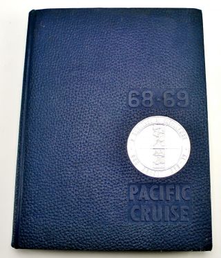 Us Navy 1968 1969 Uss Hornet Cvs - 12 Pacific Cruise Crew Memory Yearbook