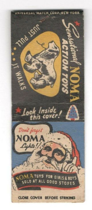 Noma Chistmas Lights Santa Claus Dog Toy Vintage 1940 