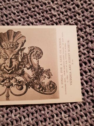A Finial For a Gate or Screen - Victoria & Albert Museum - Vintage Postcard 3