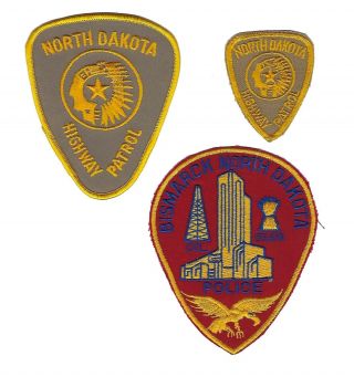 North Dakota Highway Patrol X 2 & Capitol City,  Usa Patches