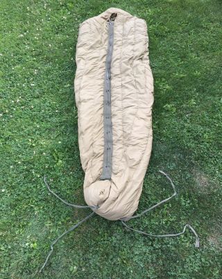 Vintage Us Military M - 1949 Down Filled Mummy Mountain Sleeping Bag Shtf