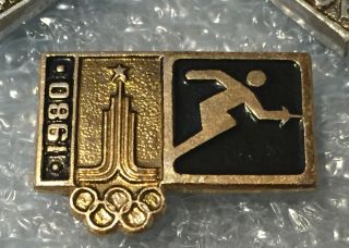 Fencing 1980 Moscow Ussr Russia Olympic Pin Boycotted Olympics Pictogram
