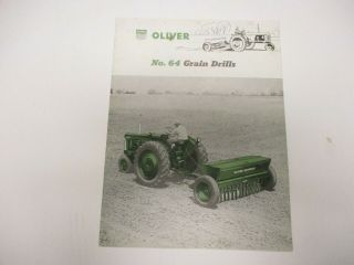 Oliver No.  64 Grain Drills Sales Brochure