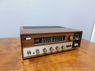 Fisher 450 - T Vintage Am/fm Stereo Receiver W/ Wood Cabinet