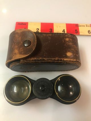 Vintage Bausch & Lomb Sport Glass Binoculars With Case 9/12/1916