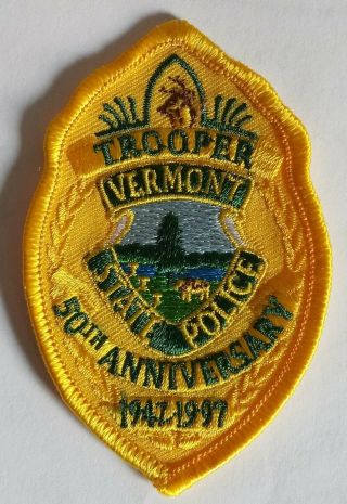 Commemorative Patch: Vermont State Police 50th Anniversary 1947 - 1997 - 2
