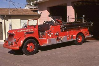 Sonoma Ca Engine 6 1948 International Coast Pumper - Fire Apparatus Slide