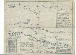 Map Of Oneida Lake,  Cleveland,  N.  Y.  1920 