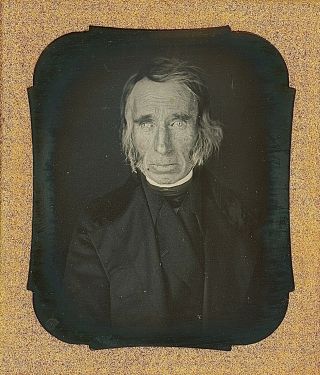 Weathered Old Man With Long Hair Injured Eye Blind? 1/6 Plate Daguerreotype E858