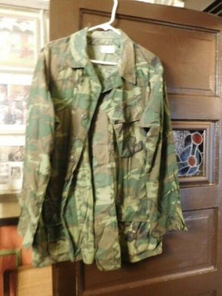 Vietnam Us Army Poplin Class 2 Camouflage Combat Tropical Coat