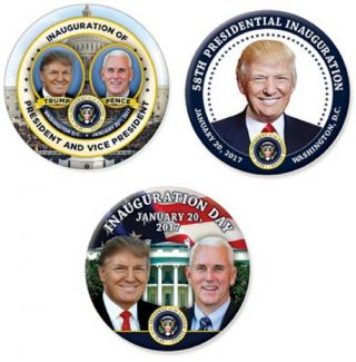 Donald Trump Inauguration Button Set