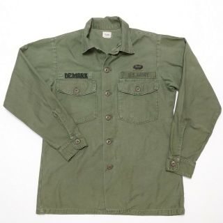 1973 Utility Shirt Sateen Cotton Og 107 Vintage 70s Vietnam War Airborne Army