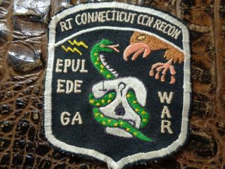 Vietnam Us Army Rt Connecticut Recon Ccn Team Patch Macv Sog
