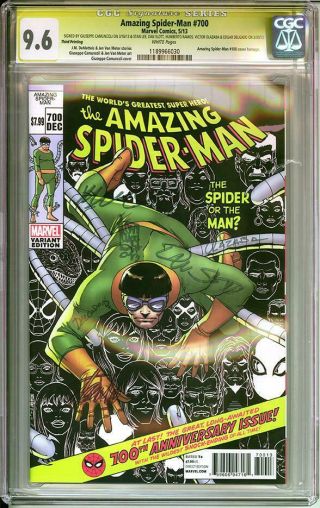 Spider - Man 700 Cgc 9.  6 Ss Signed By Stan Lee,  Olazaba Slott Ramos,  More