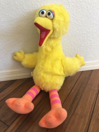 Vintage Playskool Large 25” Talking Big Bird Plush Stuffed Toy Sesame Street