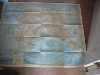 A Vintage 1956 Map Of Alaska The National Geographic