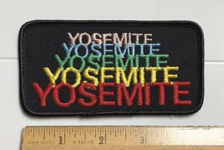 Yosemite National Park California Rainbow Color Text 4.  5 " Long Embroidered Patch
