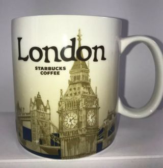 Starbucks London England Uk City Global Icon Series Coffee Mug 16oz Cup 2010