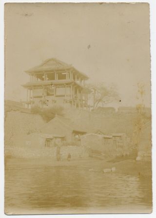 S191011 1900s Chinese Antique Photo Walls Of Mukden W Castle Gate China Shenyang