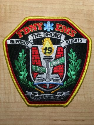 Fdny Bronx Ems Station 19 Patch Very Hard To Find