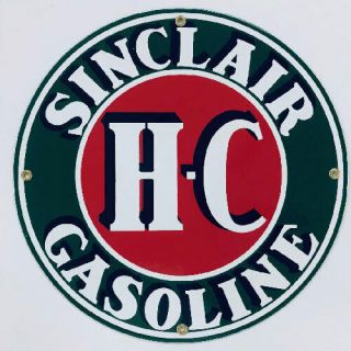 Sinclair Hc Gasoline Porcelain Advertising Sign