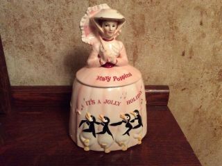 1964 Mary Poppins Walt Disney Productions A Jolly Holiday Cookie Jar (chipped)