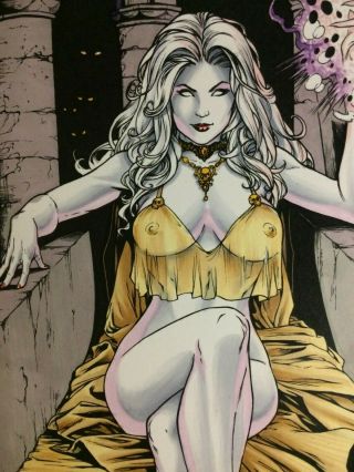 Lady Death Art Handcrafted Cover 1 Of A Kind Naughty Edition Nm