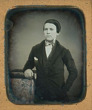 Confident Boy With Hand In Pocket 1/6 Plate Daguerreotype D912
