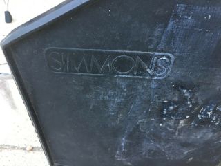 Vintage Simmons SDS8 Red Drum Set Pads - Bass Drum and 4 toms 3