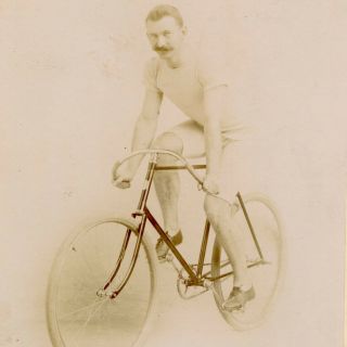 1880s Track Cyclist Salt Lake City Utah Usa Cabinet Card Victorian Bike Bicycle