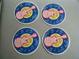 Full Set 4 Monkees Cereal Box Records 33 - 1/3 Rpm 1960 