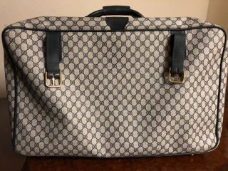 Vintage Gucci 23” Monogram Suitcase Luggage Travel Bag