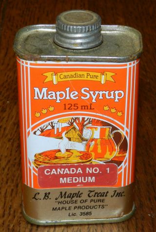 Antique/vintage Primitive Canadian Pure Maple Syrup Tin