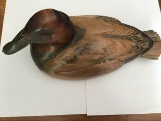Ducks Unlimited Tom Taber Wood - Carved Drake Bull Canvasback Decoy Medallion