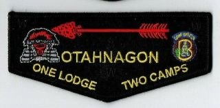 Boy Scout Oa 172 Otahnagon Lodge One Lodge Two Camps Flap